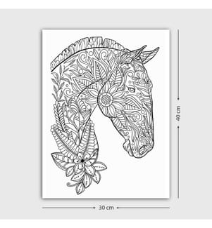 Peinture décorative sur toile, blanche, noire, 100% toile, cadre en bois