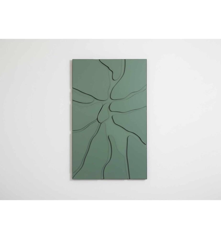 Peinture décorative encadrée en MDF, vert, peinture : 100% MDF