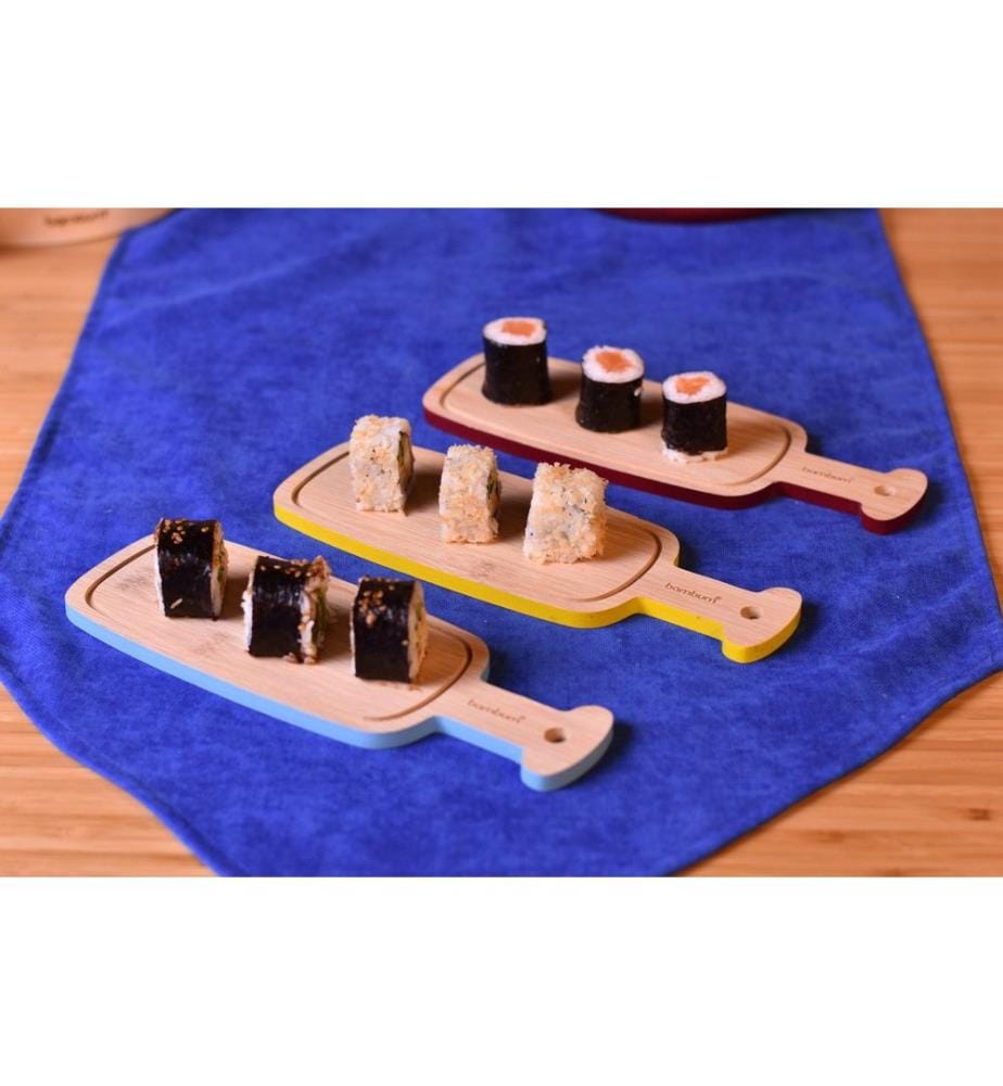 Tray Set, 3 Pieces, Multicolor, 100% Bamboo