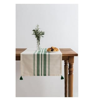 Chemin de table, vert, 65 % COTON / 35 % POLYESTER