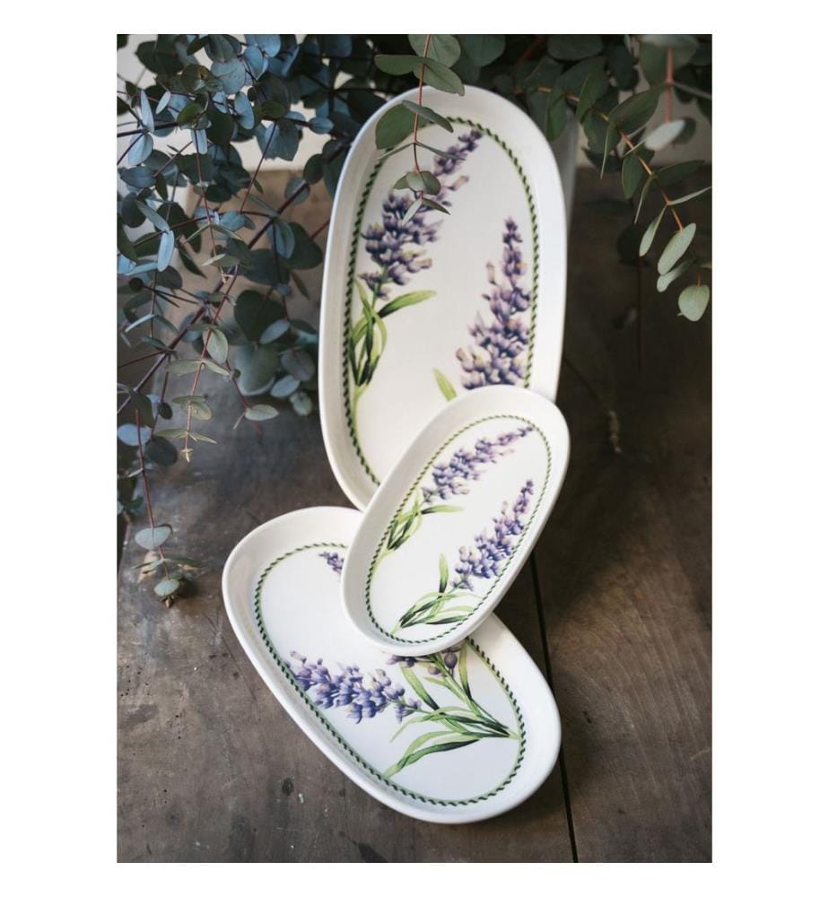 Platter Set, 2 Pieces, Lilac, 100% CERAMIC