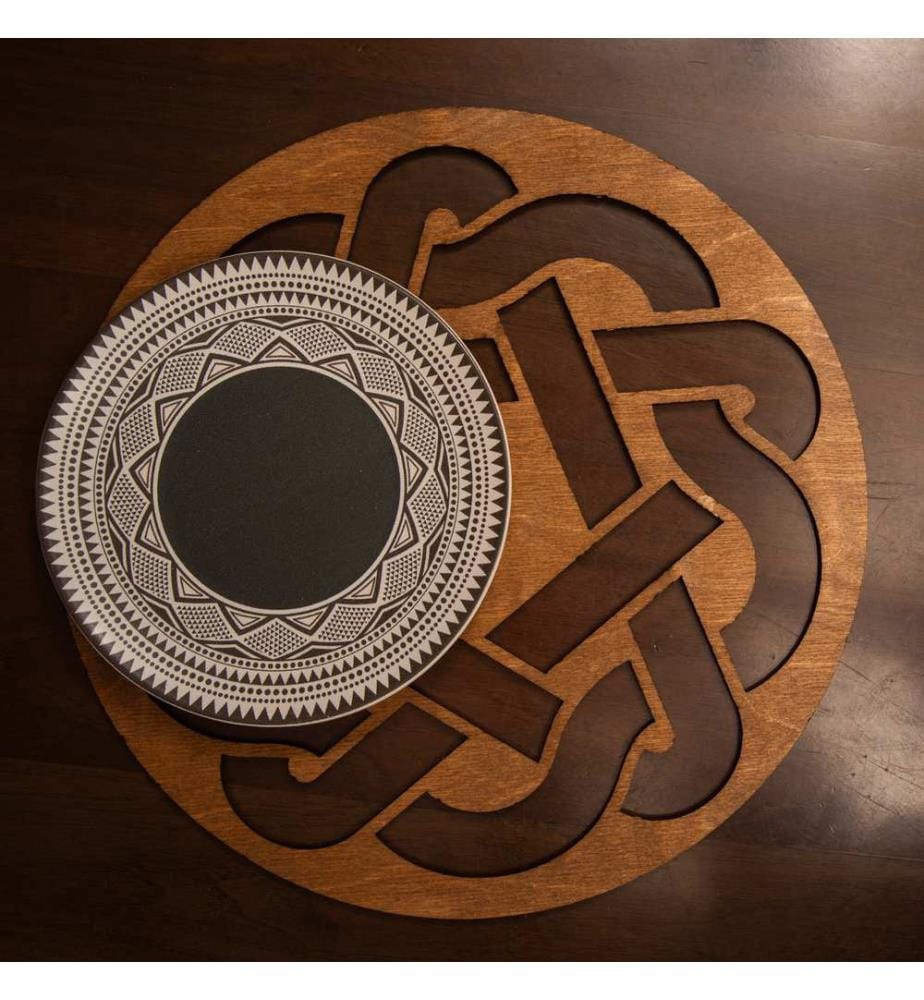 Table Mat Set, 4 Pieces, Walnut, 100% Wooden, Handmade