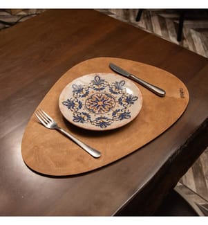 Table Mat Set, 4 Pieces, Walnut, 100% Wooden, Handmade