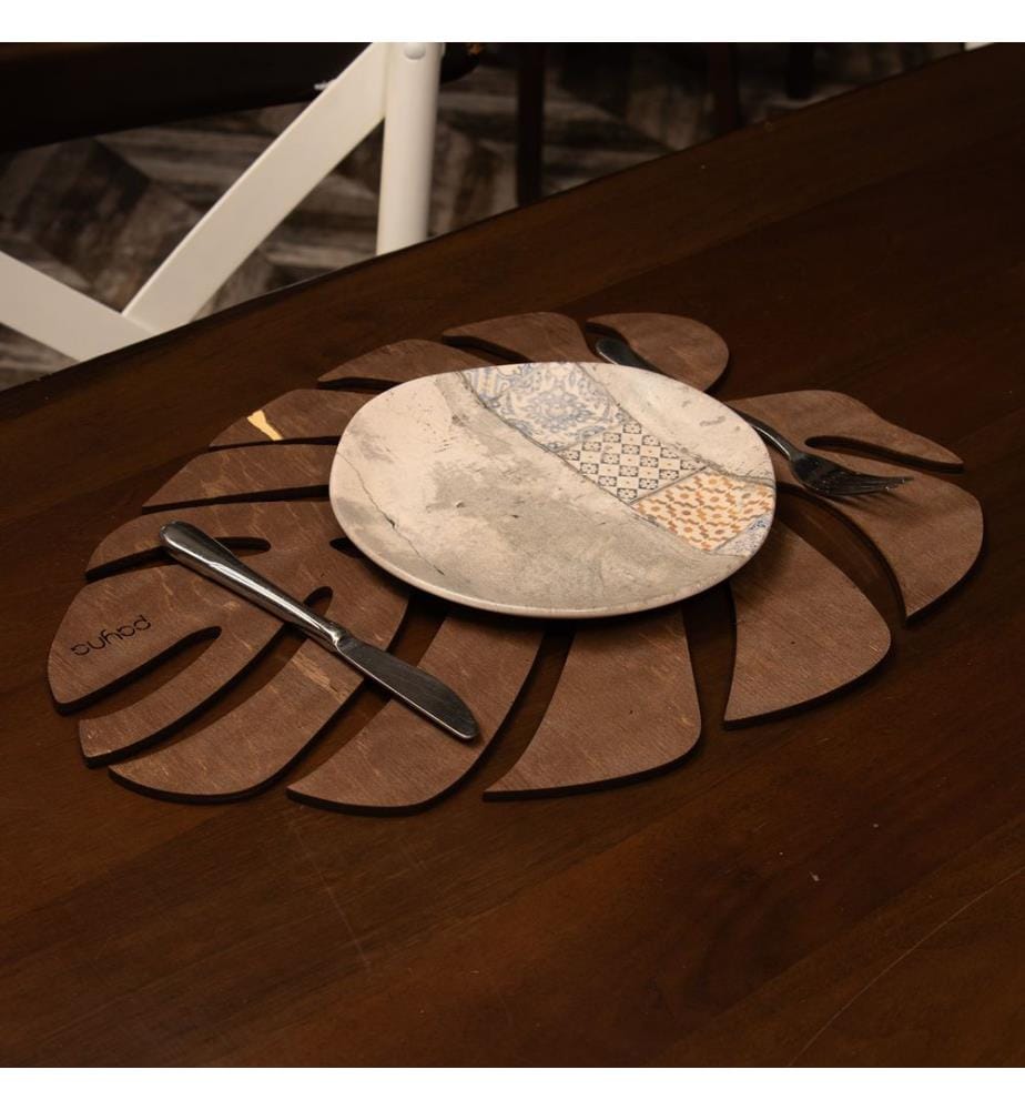 Table Mat Set, 6 Pieces, Wenge, 100% Wooden, Handmade
