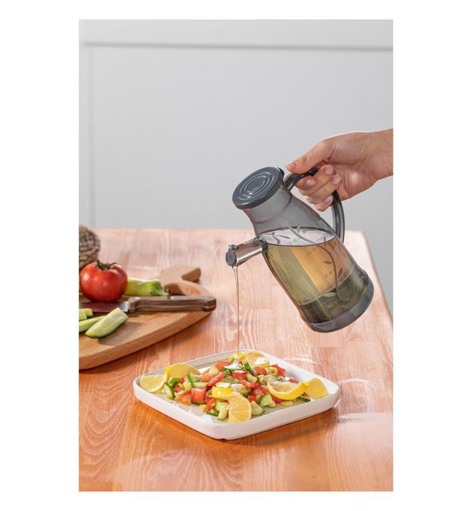 Set dispenser per olio, 2 pezzi, antracite, 100% PLASTICA