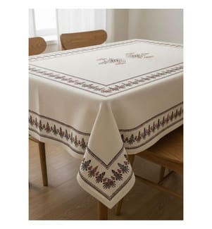 Tischdecke, 100 % Polyester, Creme