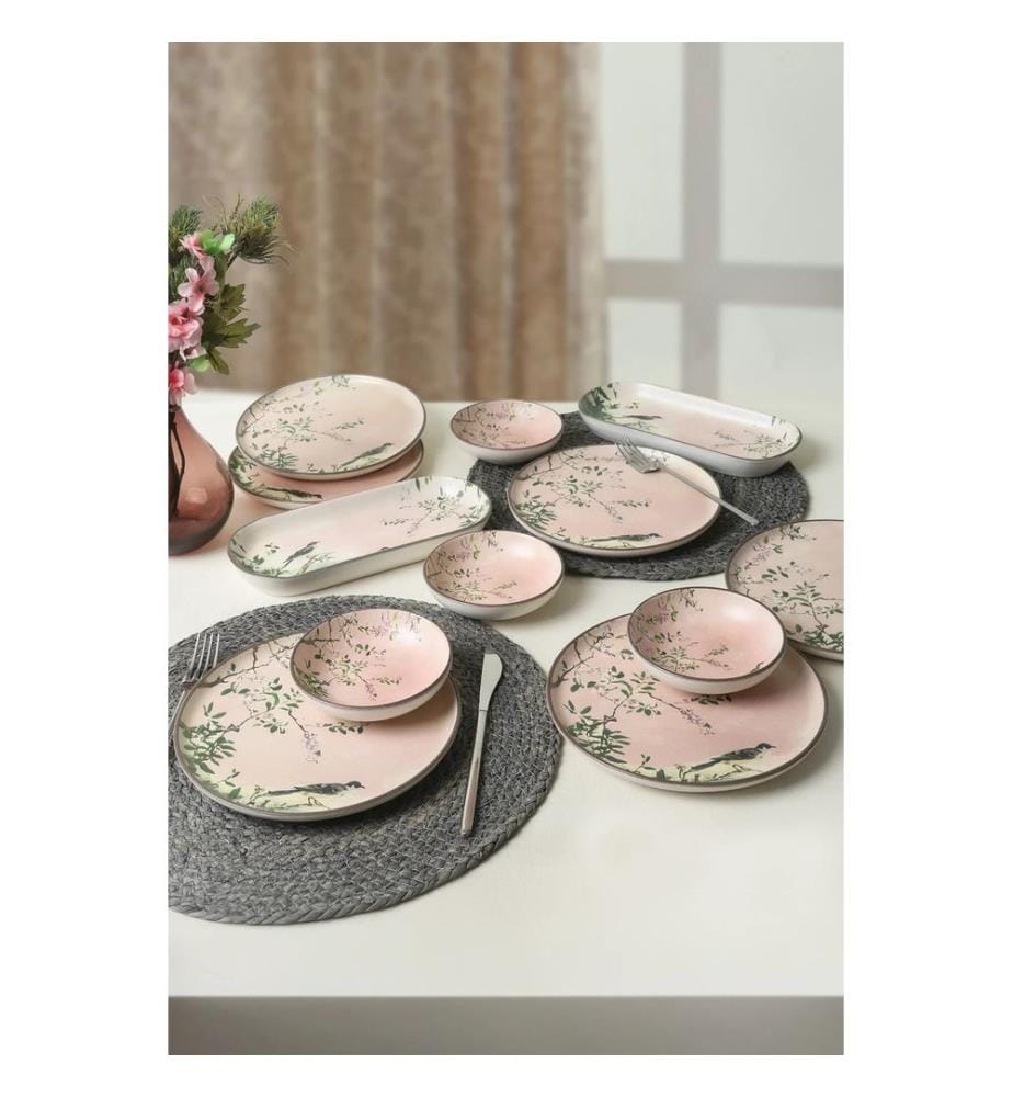 Breakfast Set, 12 Pieces, Multiicolor, 100% STONEWARE