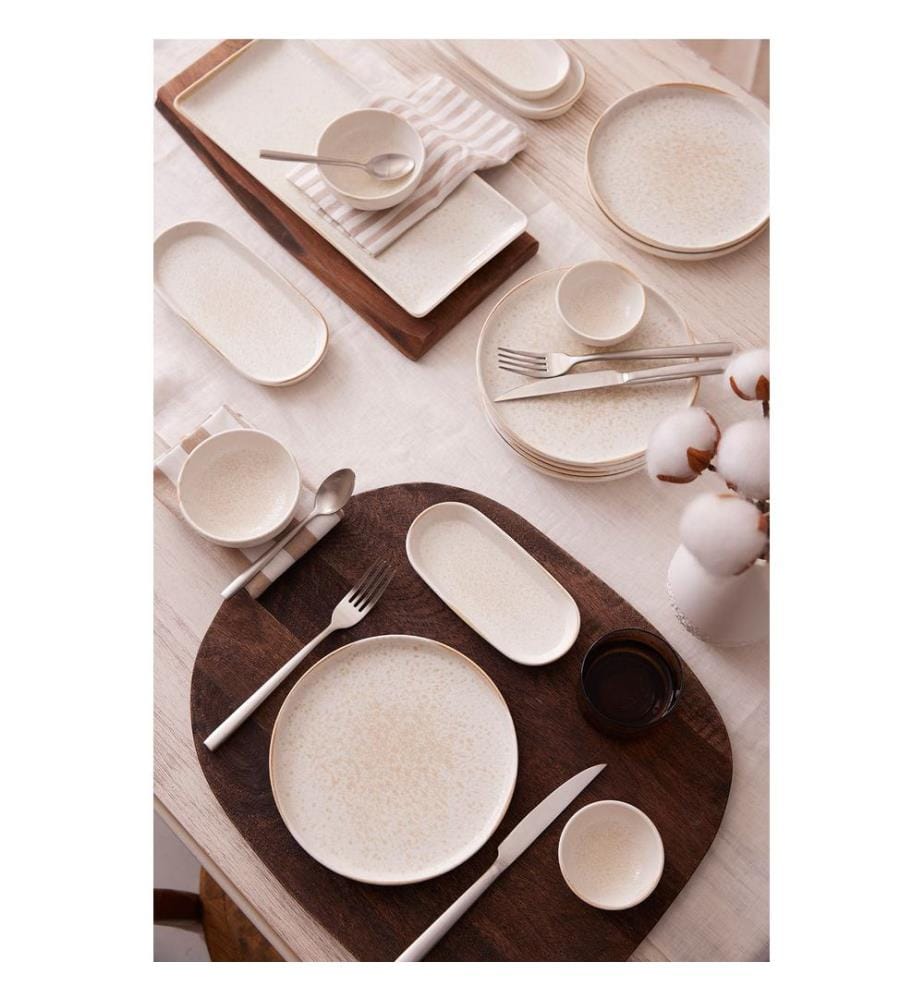 Service à petit-déjeuner, 15 pièces, blanc, 100 % porcelaine