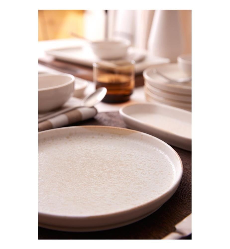 Service à petit-déjeuner, 15 pièces, blanc, 100 % porcelaine