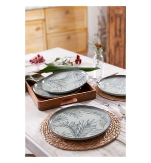 Kuchenservierset, 4-teilig, Grün, 100 % Porzellan