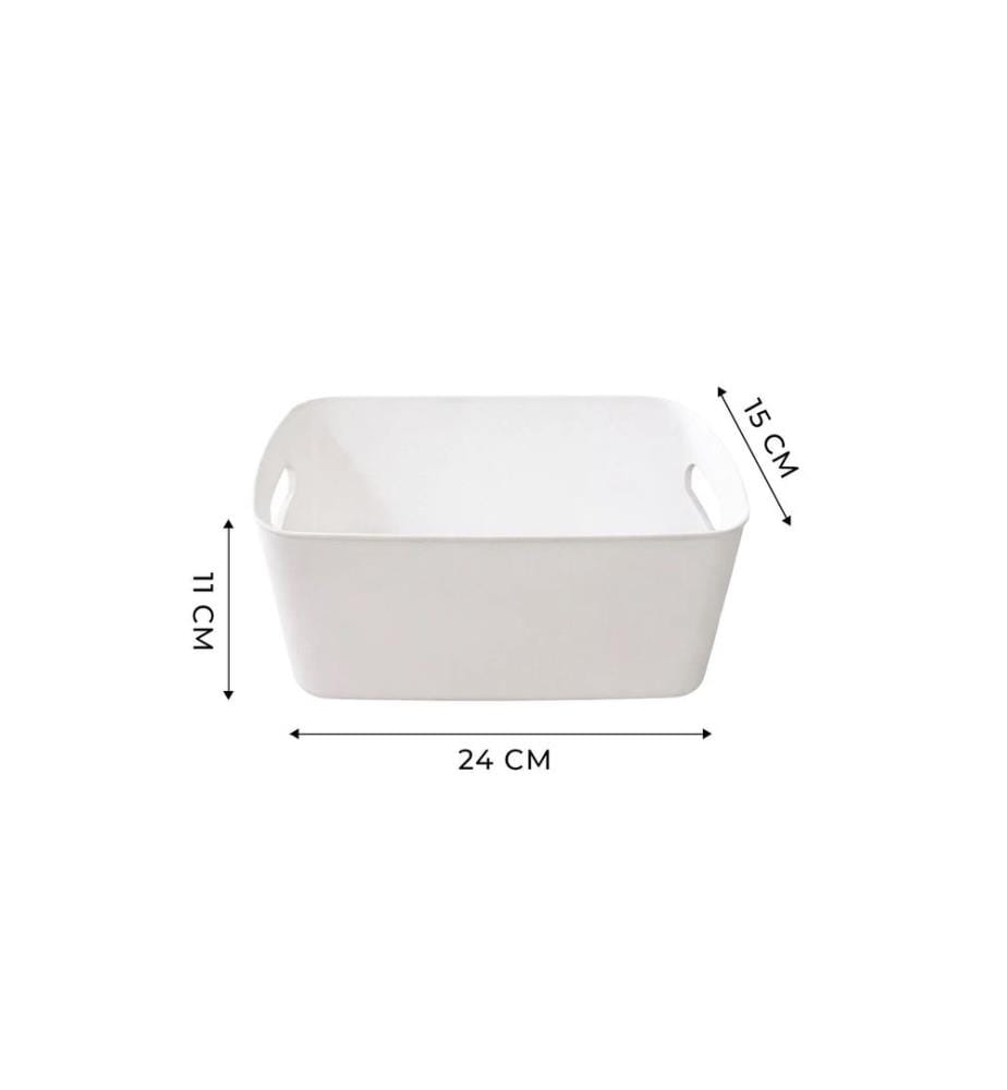 Set di organizer per frigorifero, 12 pezzi, bianco, 100% plastica