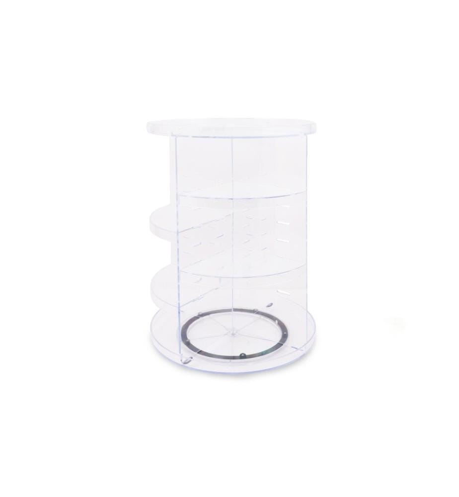 Organizer per il trucco, trasparente, in plastica, senza BPA