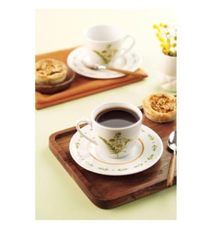 Service à thé, 4 pièces, vert, 100% porcelaine