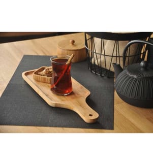 Assiette de présentation, Noyer, Bambou