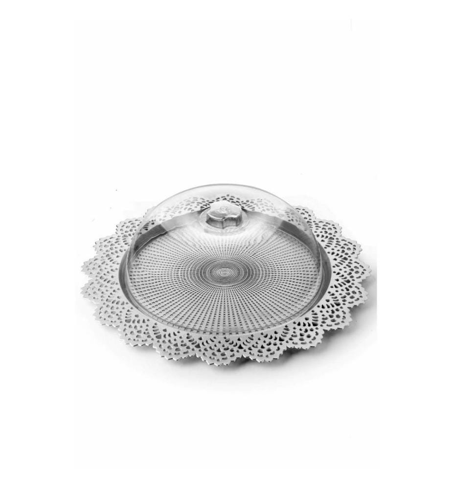 Bell-shaped Plastic Jar, Silver, Plastic