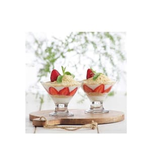 Set de coupes à glace, 6 pièces, transparent, en verre