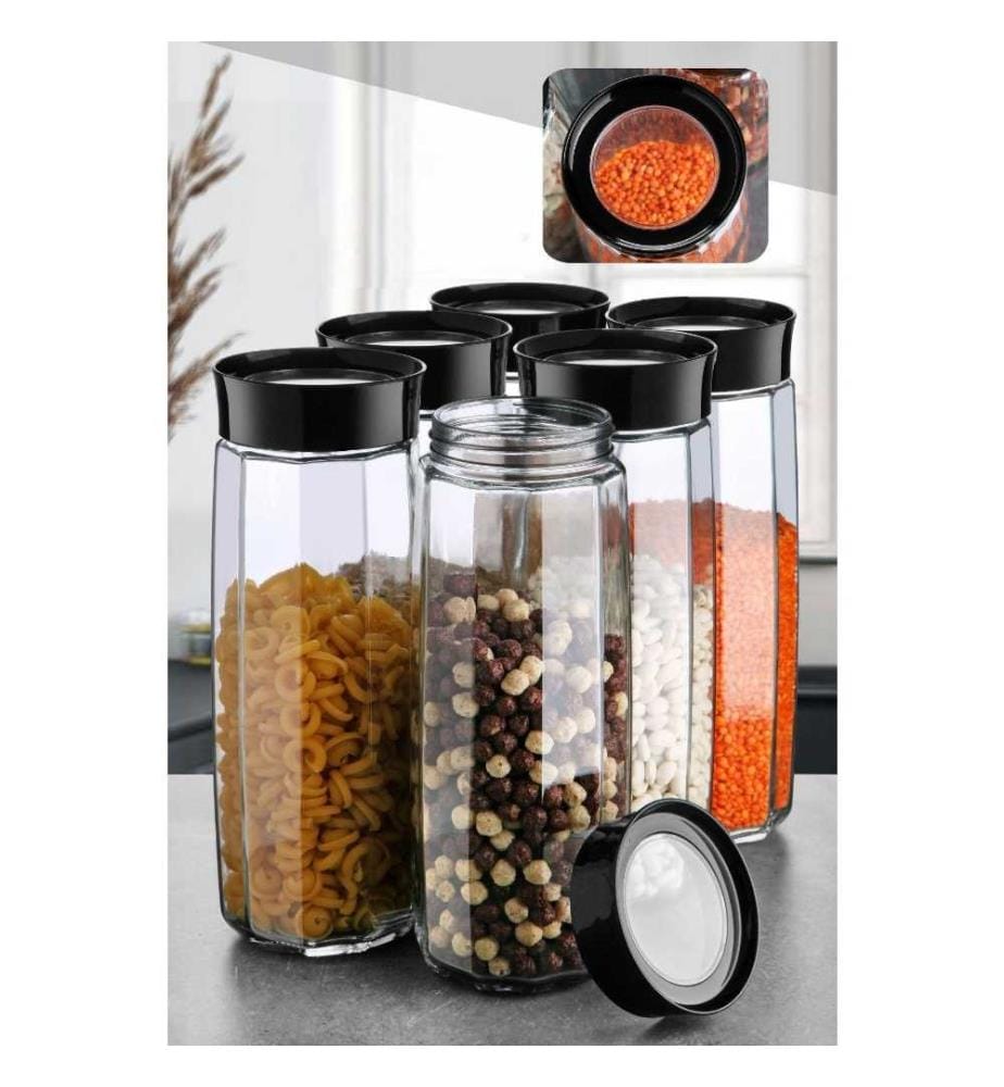 Einmachglas-Set, 6-teilig, Transparent, Glas