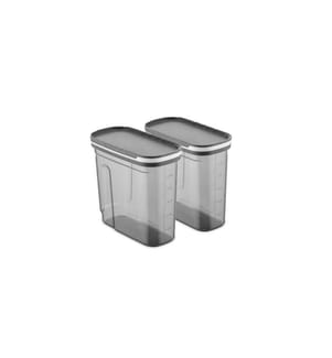 Boîte de rangement, 2 pièces, anthracite, plastique, sans Bpa