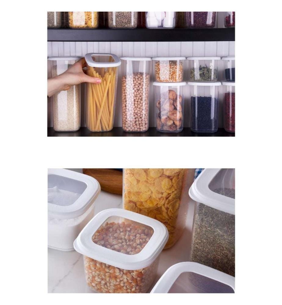 Storage Box Set, 18 Pieces, White, Plastic, Bpa Free