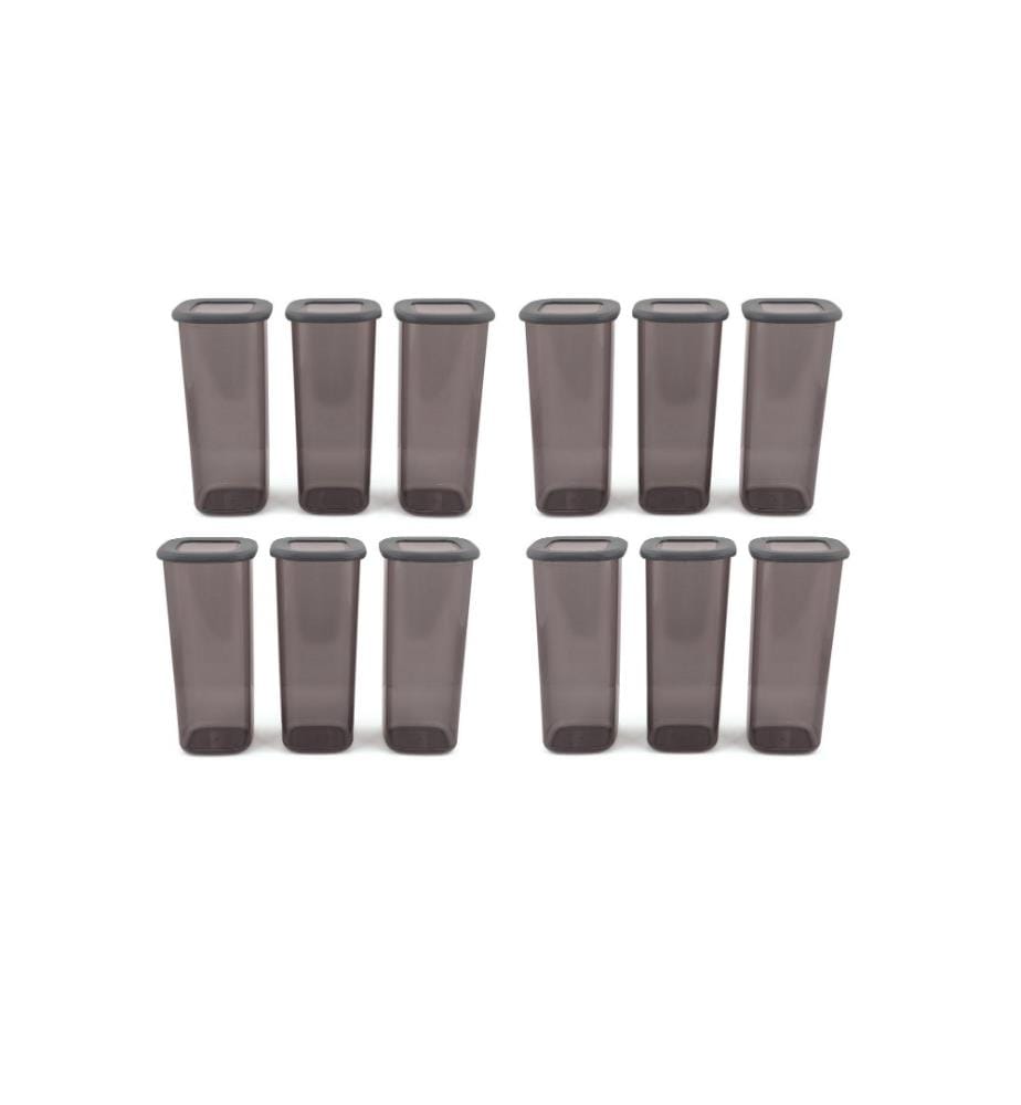 Storage Box Set, 12 Pieces, White, Plastic, Bpa Free
