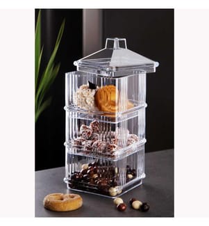 Set de présentation pour aliments, transparent, acrylique