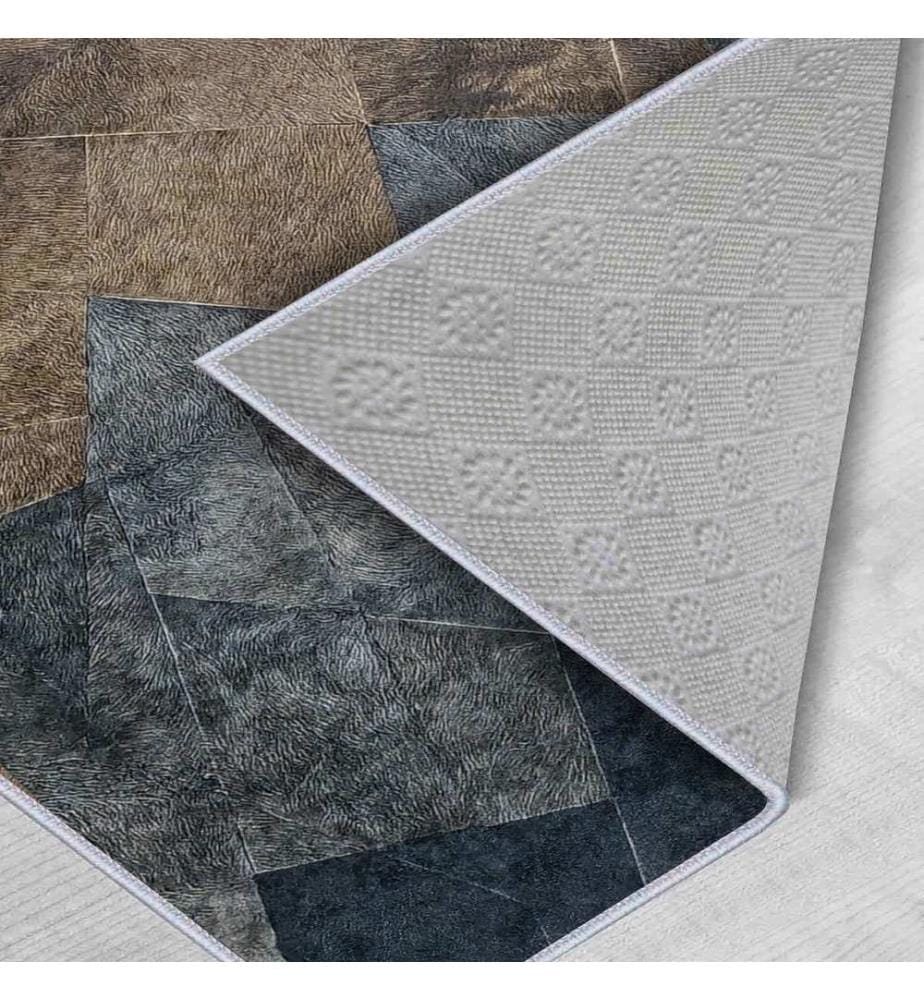 Teppich, Creme, Kamel, Braun, Schwarz, 100% Polyester, 80 x 300 cm