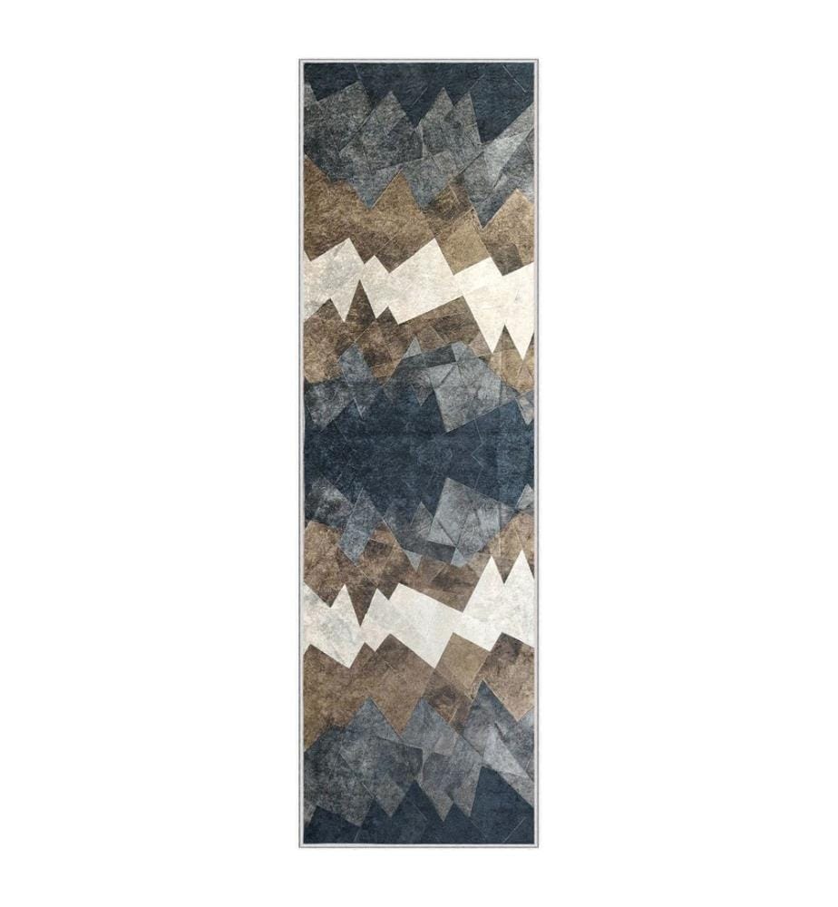 Teppich, Creme, Kamel, Braun, Schwarz, 100% Polyester, 80 x 400 cm