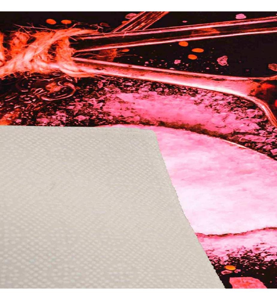 Teppich, Rot, Schwarz, 100% Polyester, 100 x 300 cm