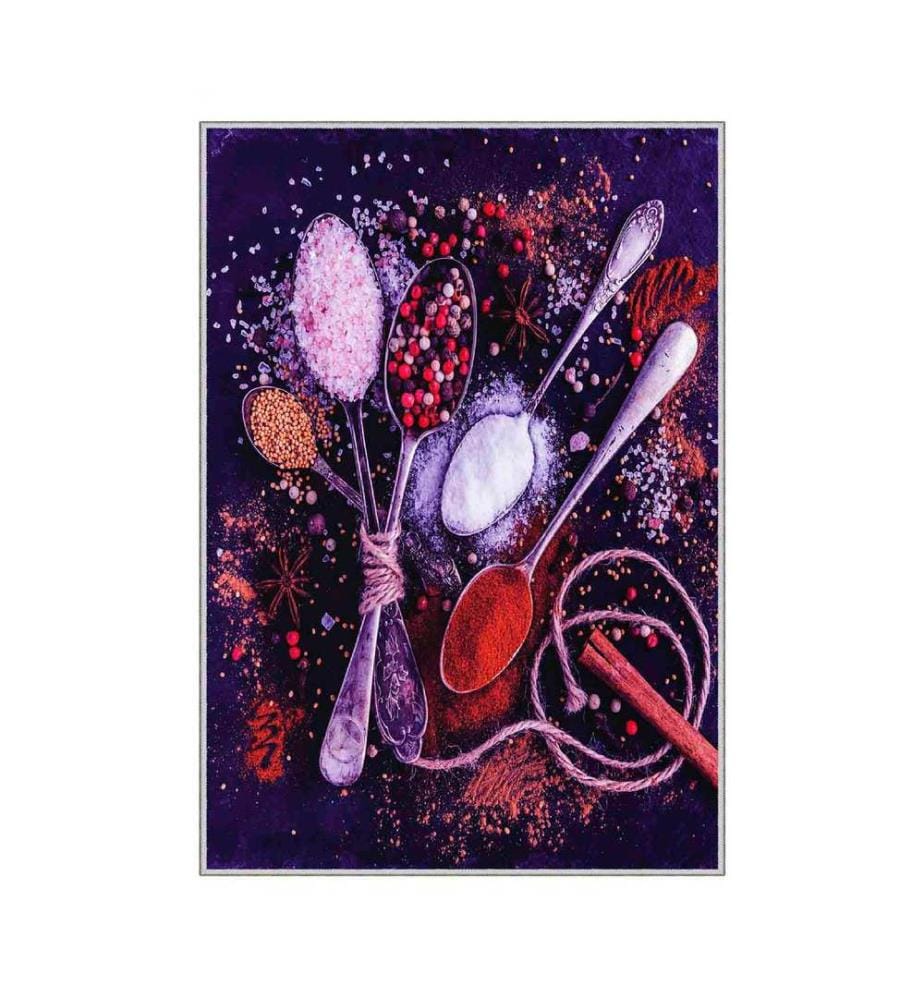Teppich, Rot, Schwarz, 100% Polyester, 100 x 300 cm