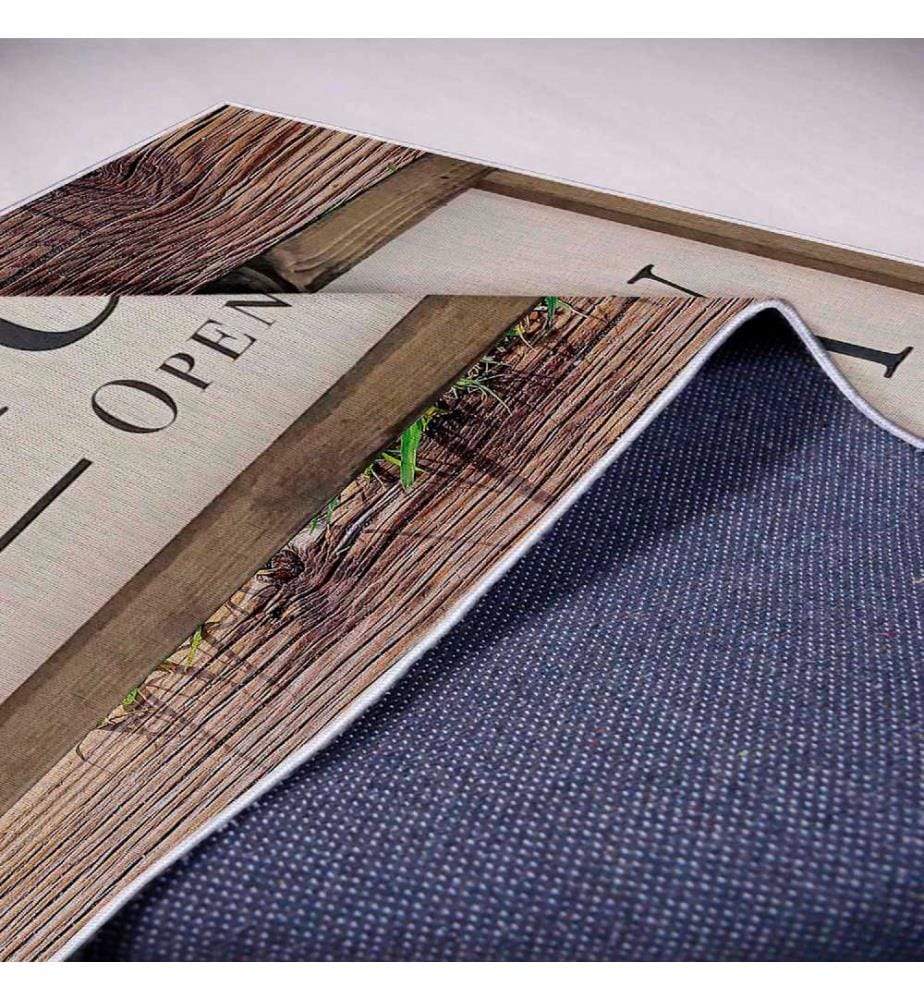 Tappeto, Crema, Marrone, Verde, 100% Poliestere, 80 x 120 cm