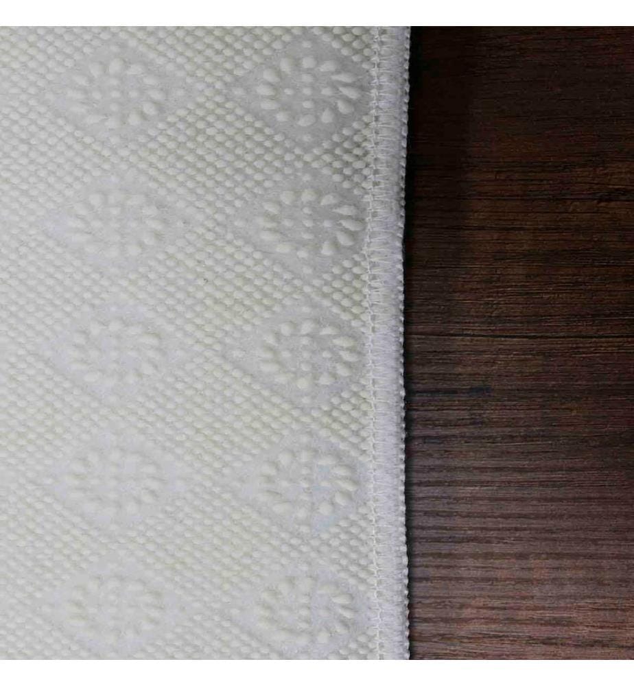 Tapis, blanc, bleu, lilas, 100% polyester, 80 x 120 cm