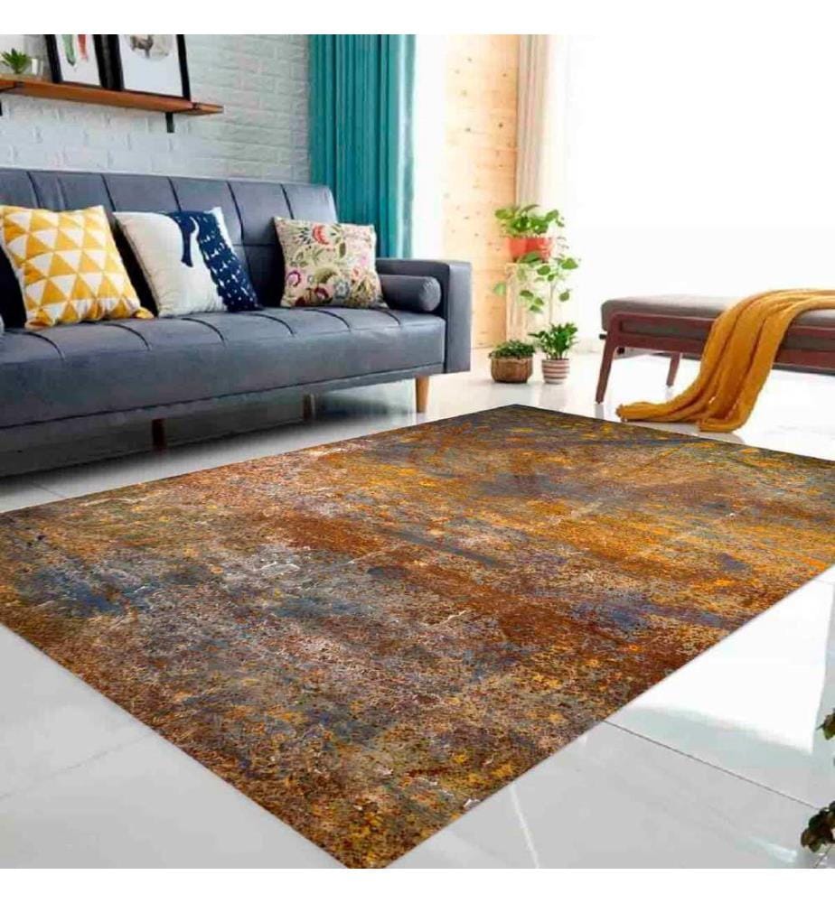 Teppich, Rot, Beige, Schwarz, 100% Polyester, 80 x 120 cm