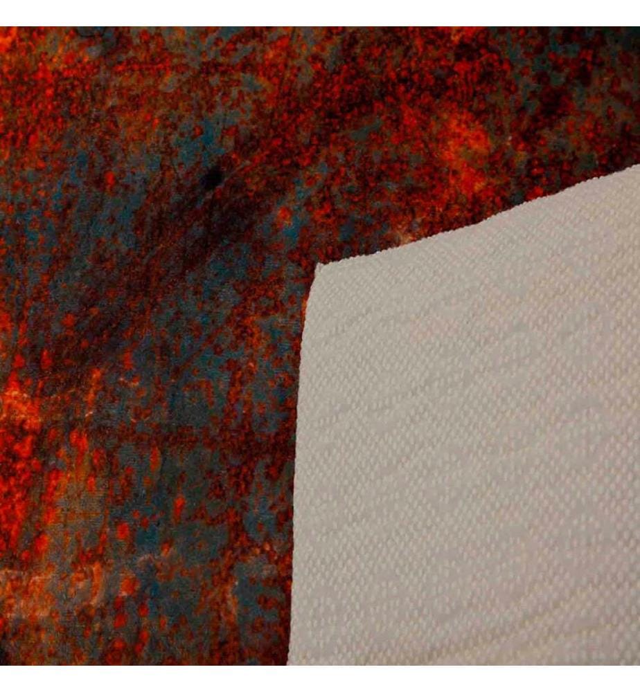 Tappeto, Rosso, Beige, Nero, 100% Poliestere, 120 x 180 cm