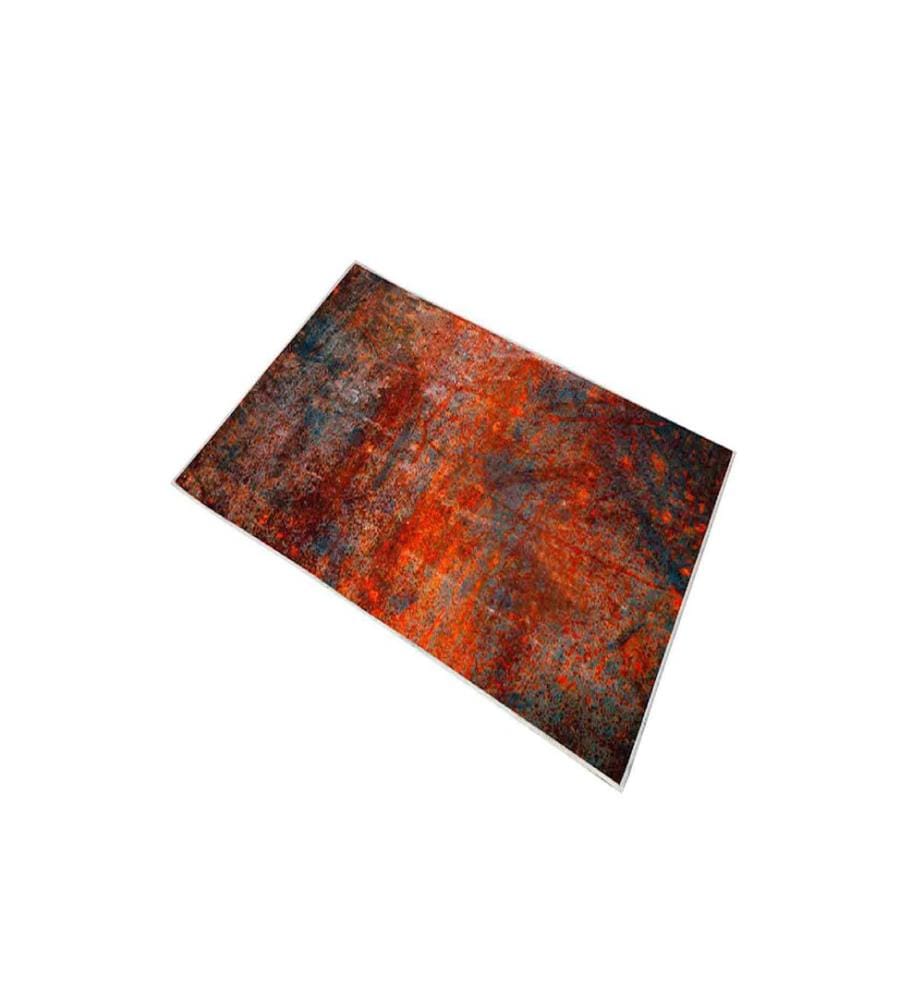 Tappeto, Rosso, Beige, Nero, 100% Poliestere, 120 x 180 cm