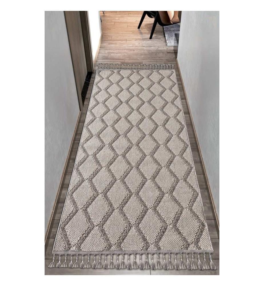 Tappeto per ingresso, Grigio, 100% polipropilene, 160 x 350 cm