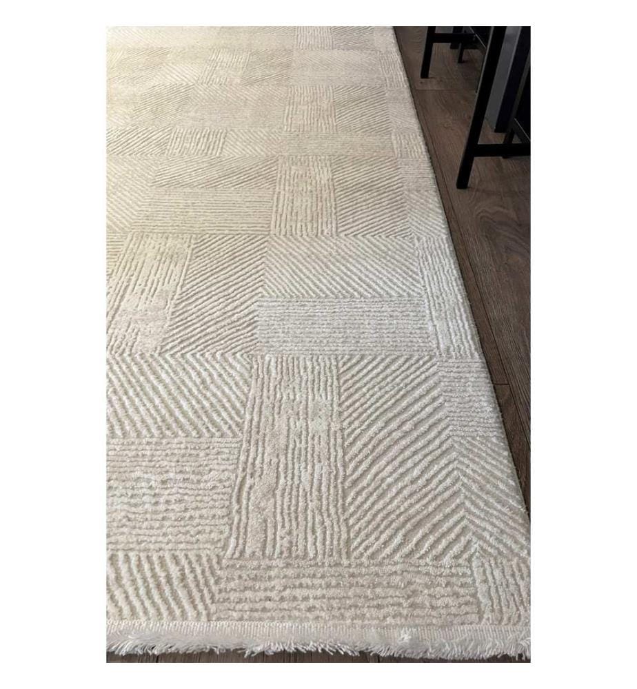 Tappeto Hall, Crema, 70% polipropilene / 30% poliestere, 160 x 400 cm