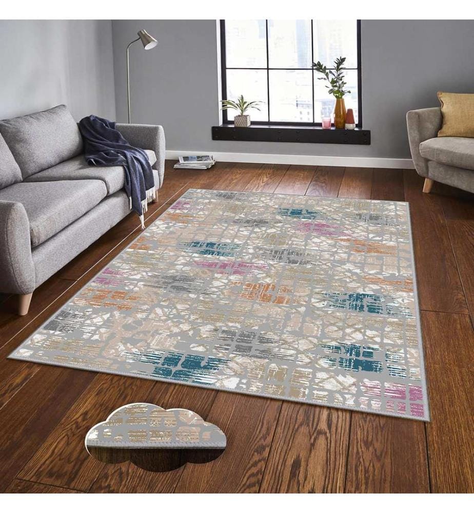 Flurteppich, Multicolor, 100% Polyester, 100 x 150 cm