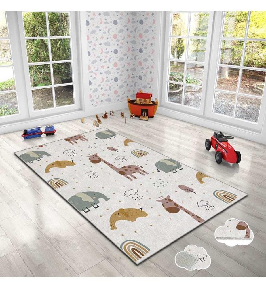 Teppich, Mehrfarbig, 100% Polyester, 100 x 180 cm
