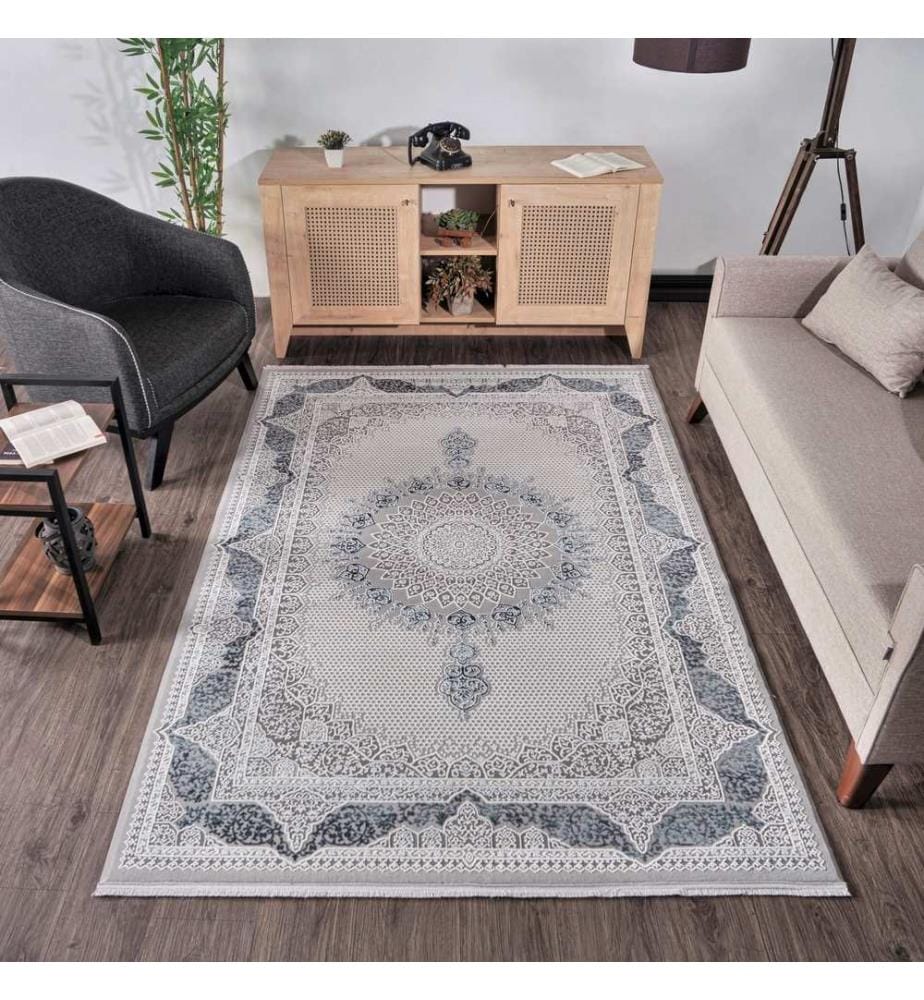 Tappeto, blu scuro, 70% polipropilene / 30% poliestere, 80 x 150 cm