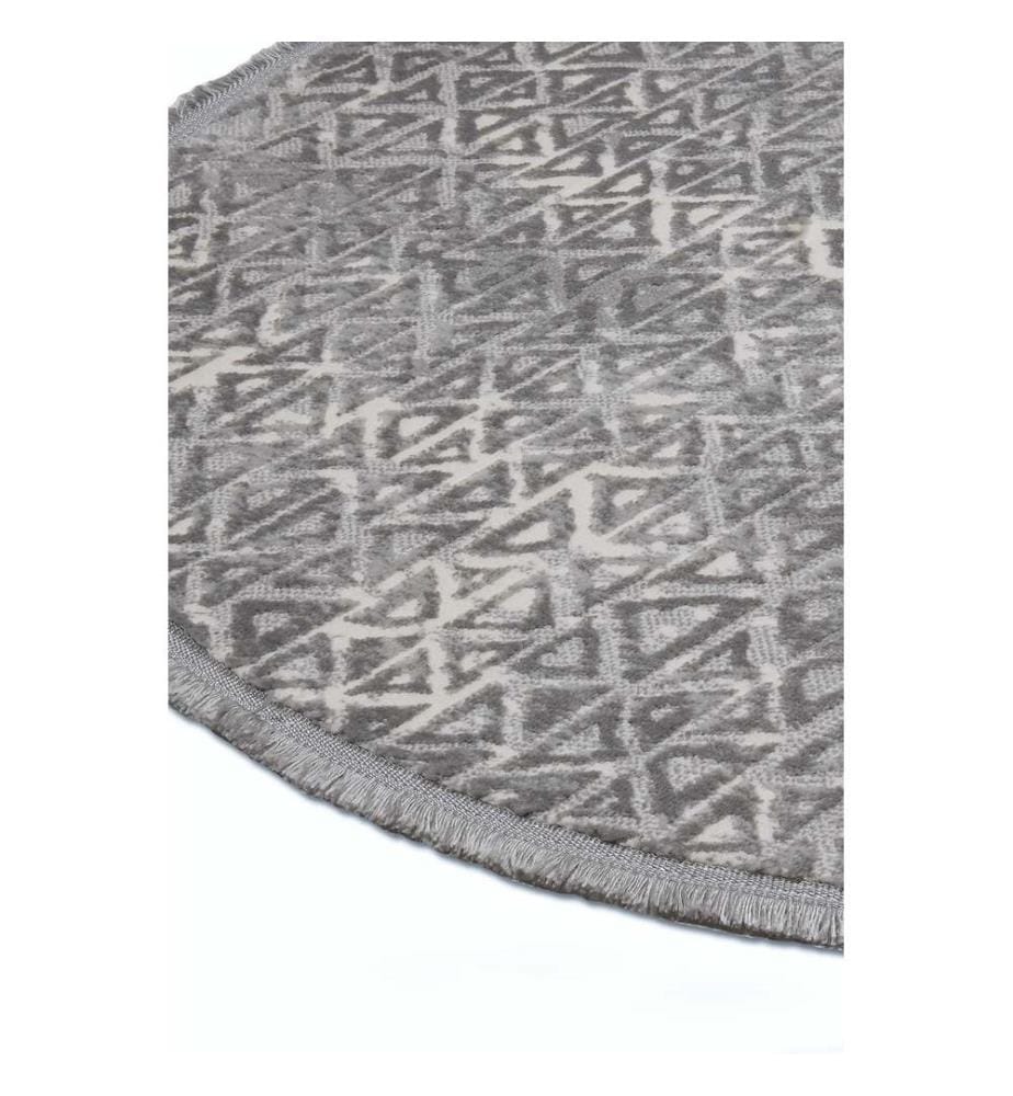 Teppich, Grau, 100% Polyester, Durchmesser: 100 cm