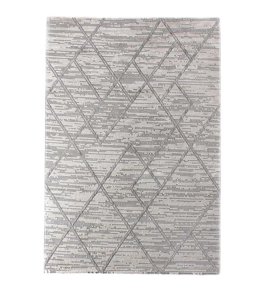 Tappeto, Grigio, 100% poliestere, 160 x 230 cm