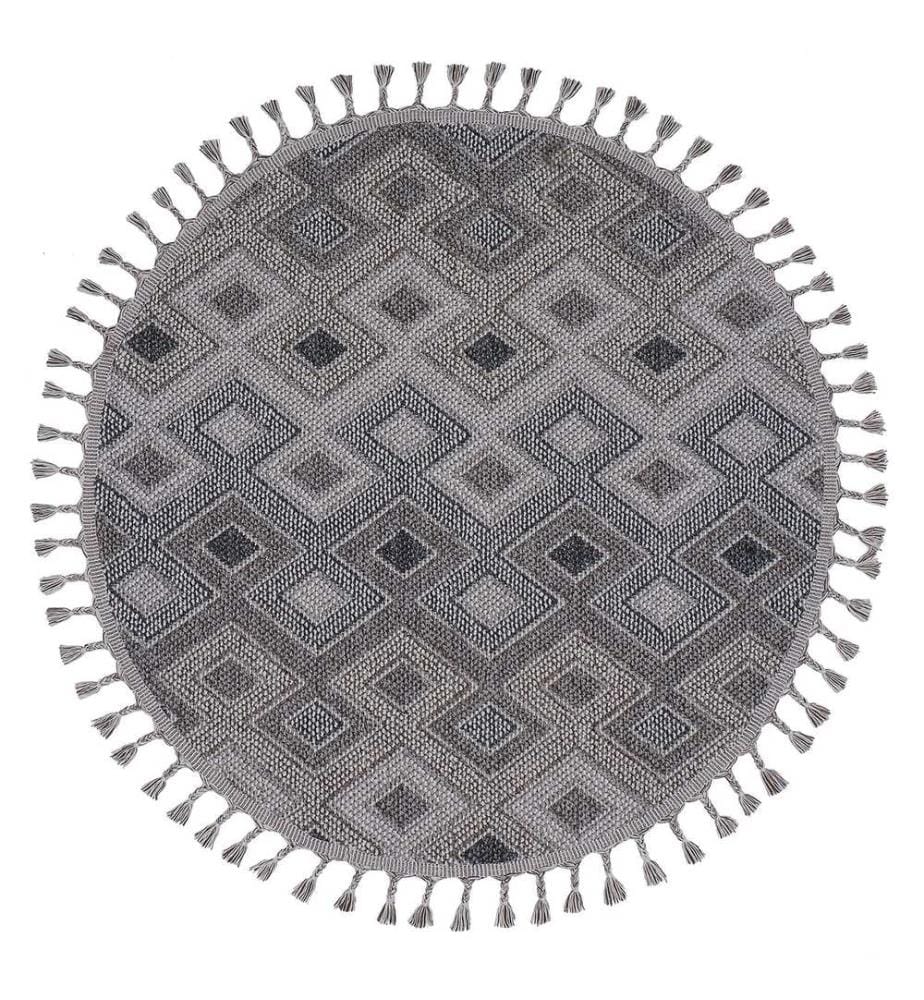 Tappeto, Grigio, 100% polipropilene, diametro: 120 cm