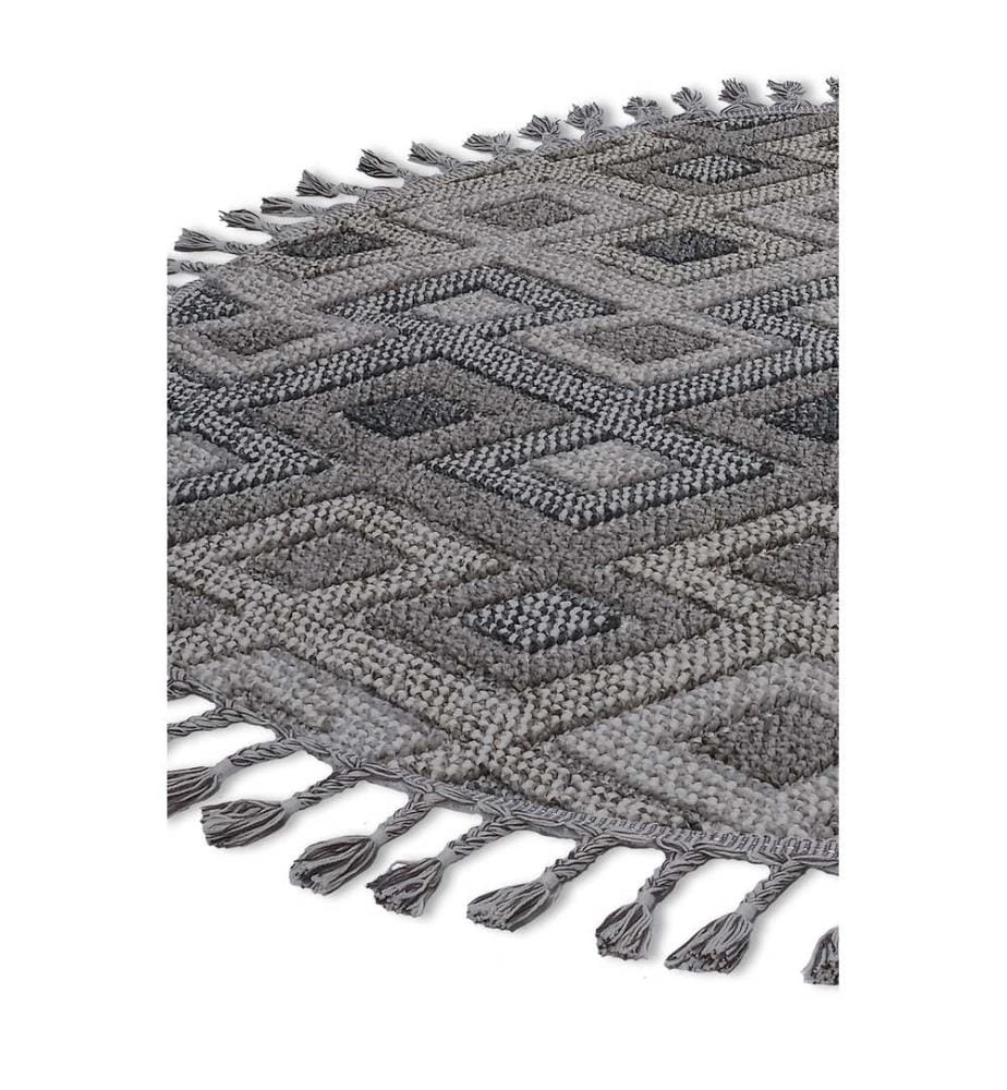 Tappeto, Grigio, 100% polipropilene, diametro: 120 cm