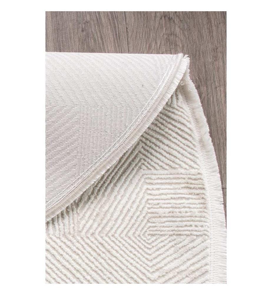 Tappeto, Crema, 70% polipropilene / 30% poliestere, diametro: 100 cm