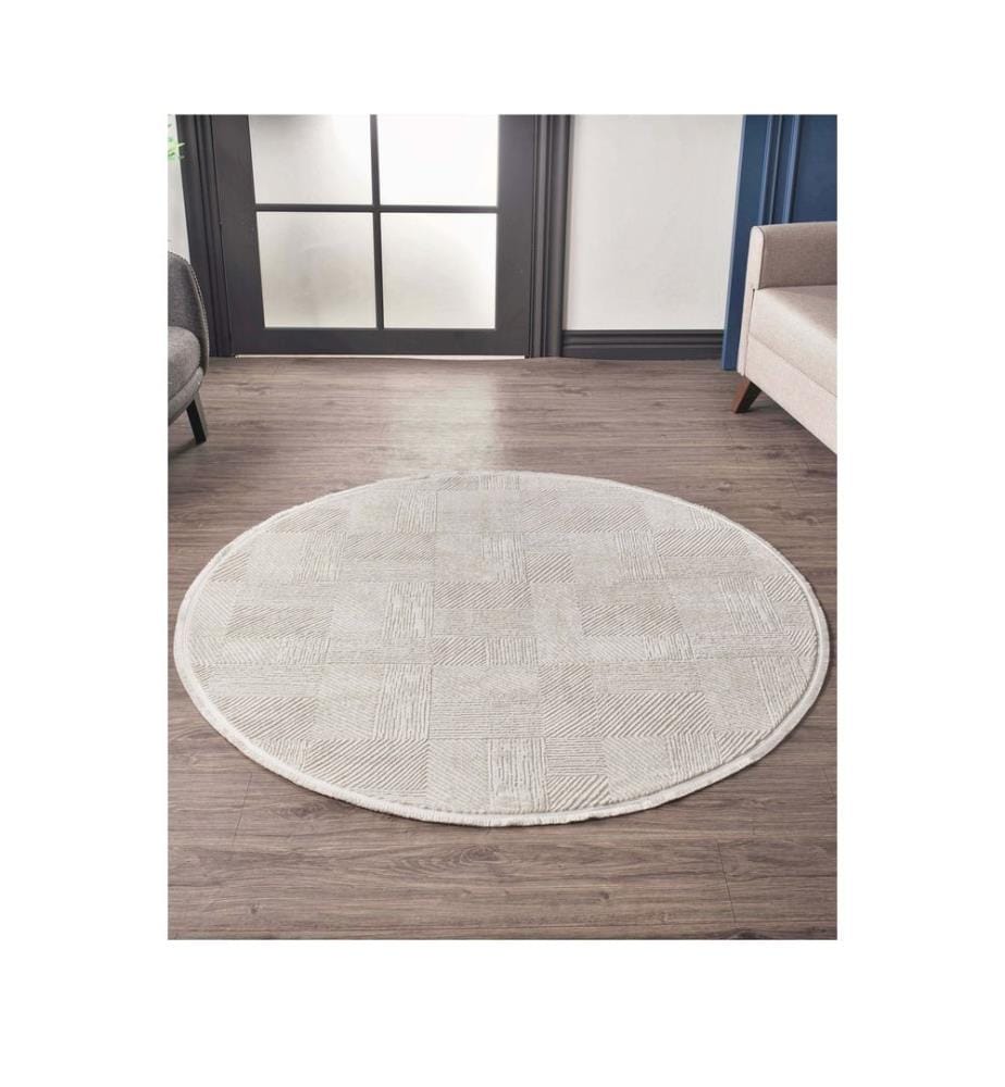 Tappeto, Crema, 70% polipropilene / 30% poliestere, diametro: 200 cm