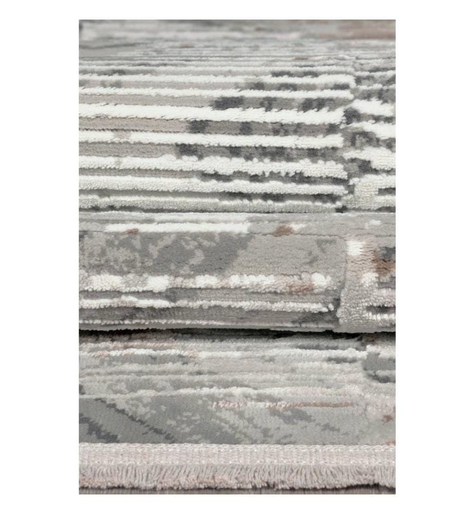 Tappeto, grigio, 70% polipropilene / 30% poliestere, 100 x 300 cm