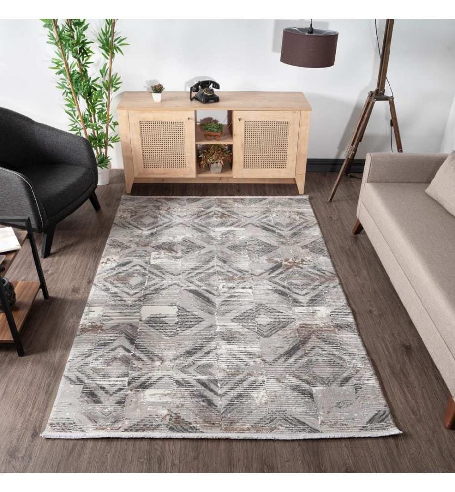 Tapis, gris, 70% polypropylène / 30% polyester, 160 x 230 cm