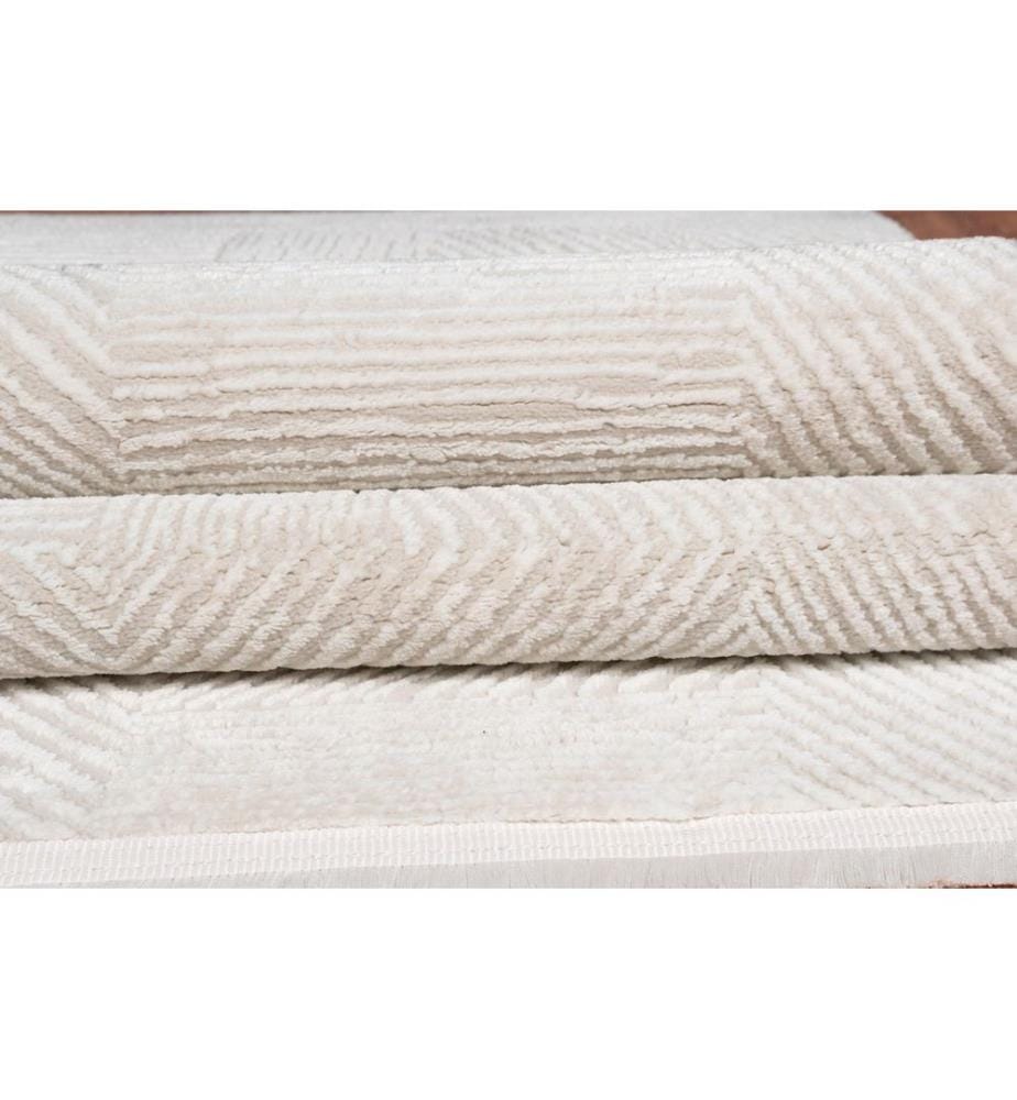 Tappeto, Crema, 70% polipropilene / 30% poliestere, 80 x 150 cm