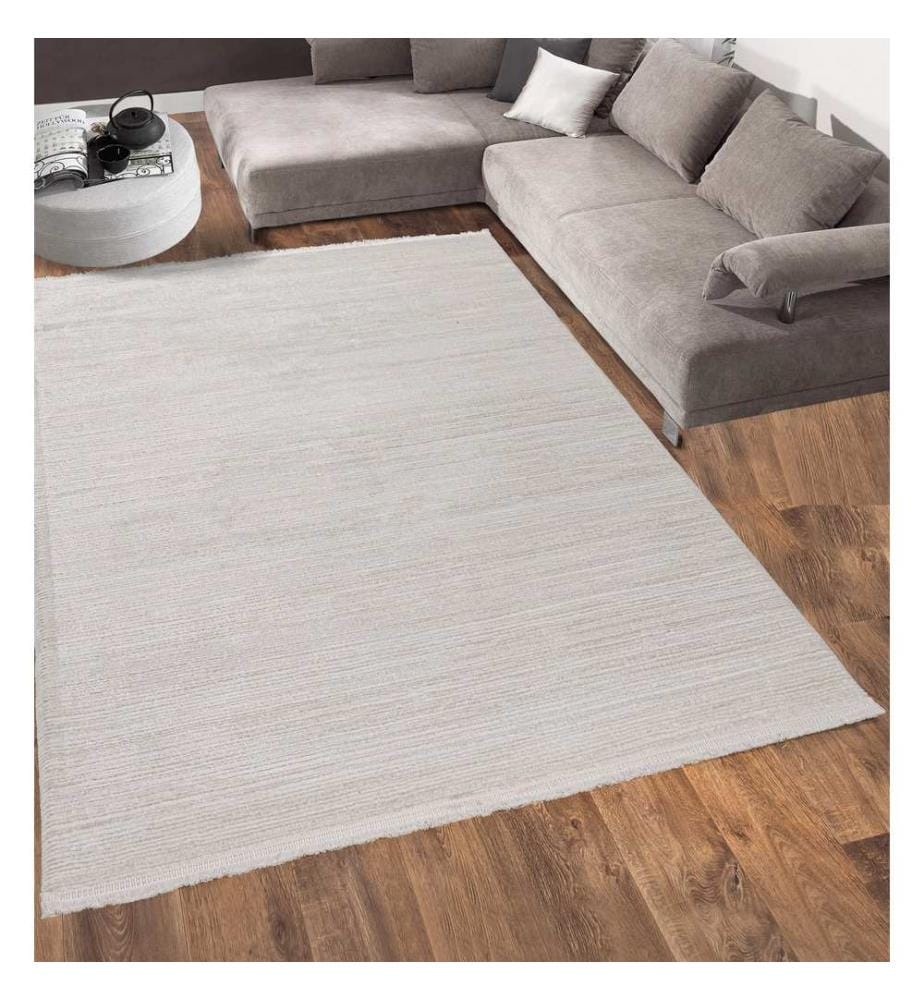 Tappeto, Crema, 70% polipropilene / 30% poliestere, 100 x 300 cm