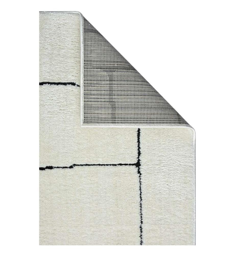 Tapis, crème, 100% polyester, 100 x 200 cm